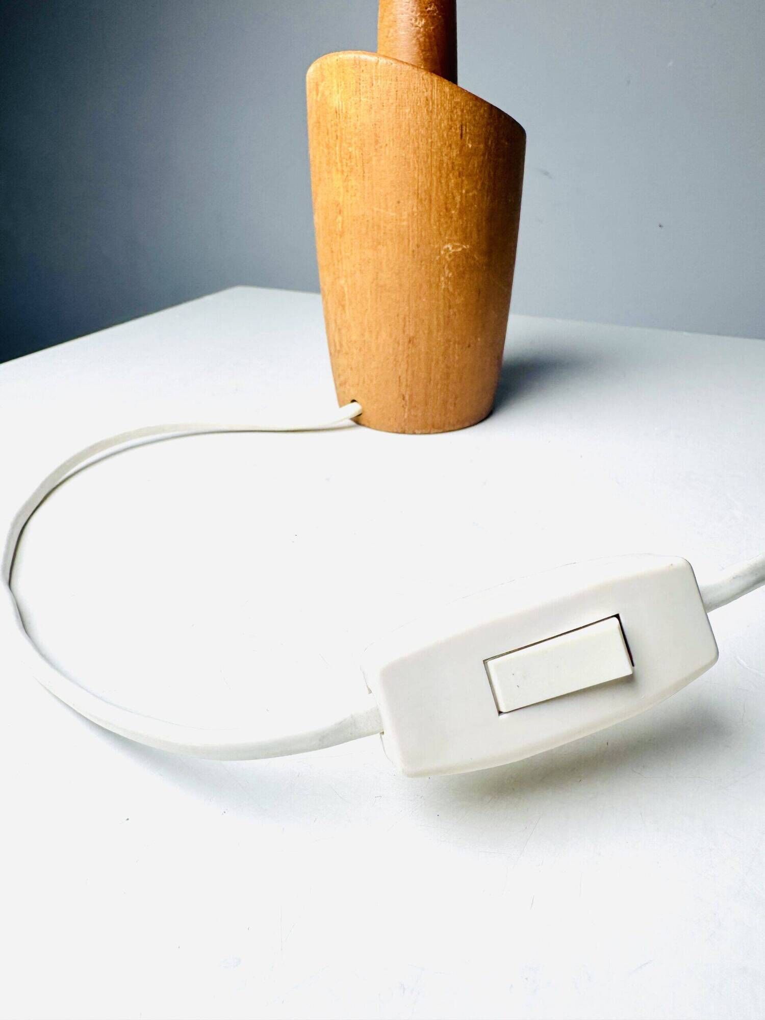 Model 2020 Cylindrical Desk Lamp In Wood By Markslojd Ab, Sweden 1960S