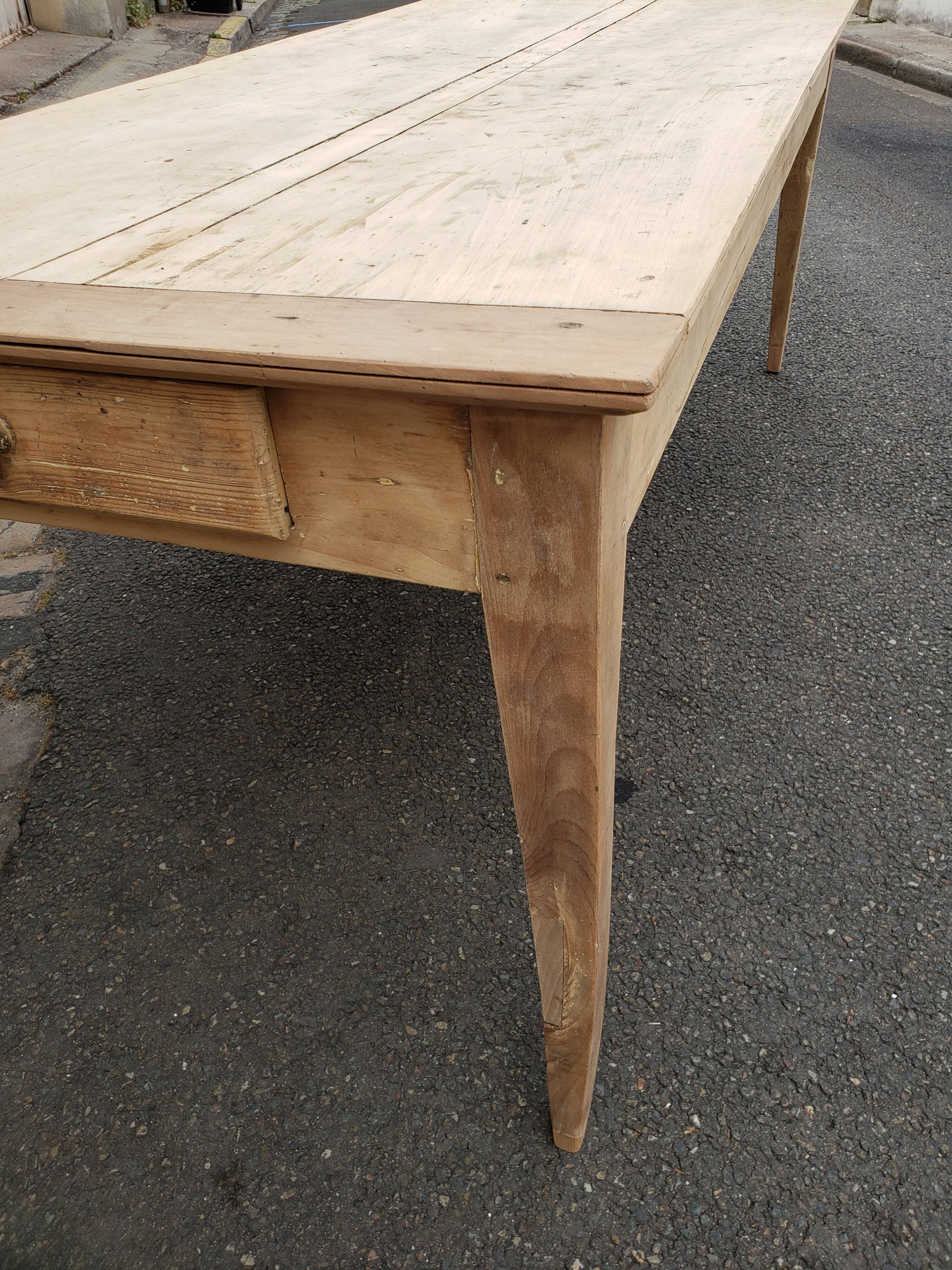 Farm table 2 poplar and chestnut drawers