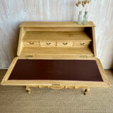 Antique oak secretary – light polished wood – Louis XV style