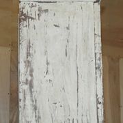 Large antique Anglo-Indian library in carved solid wood with original paint.