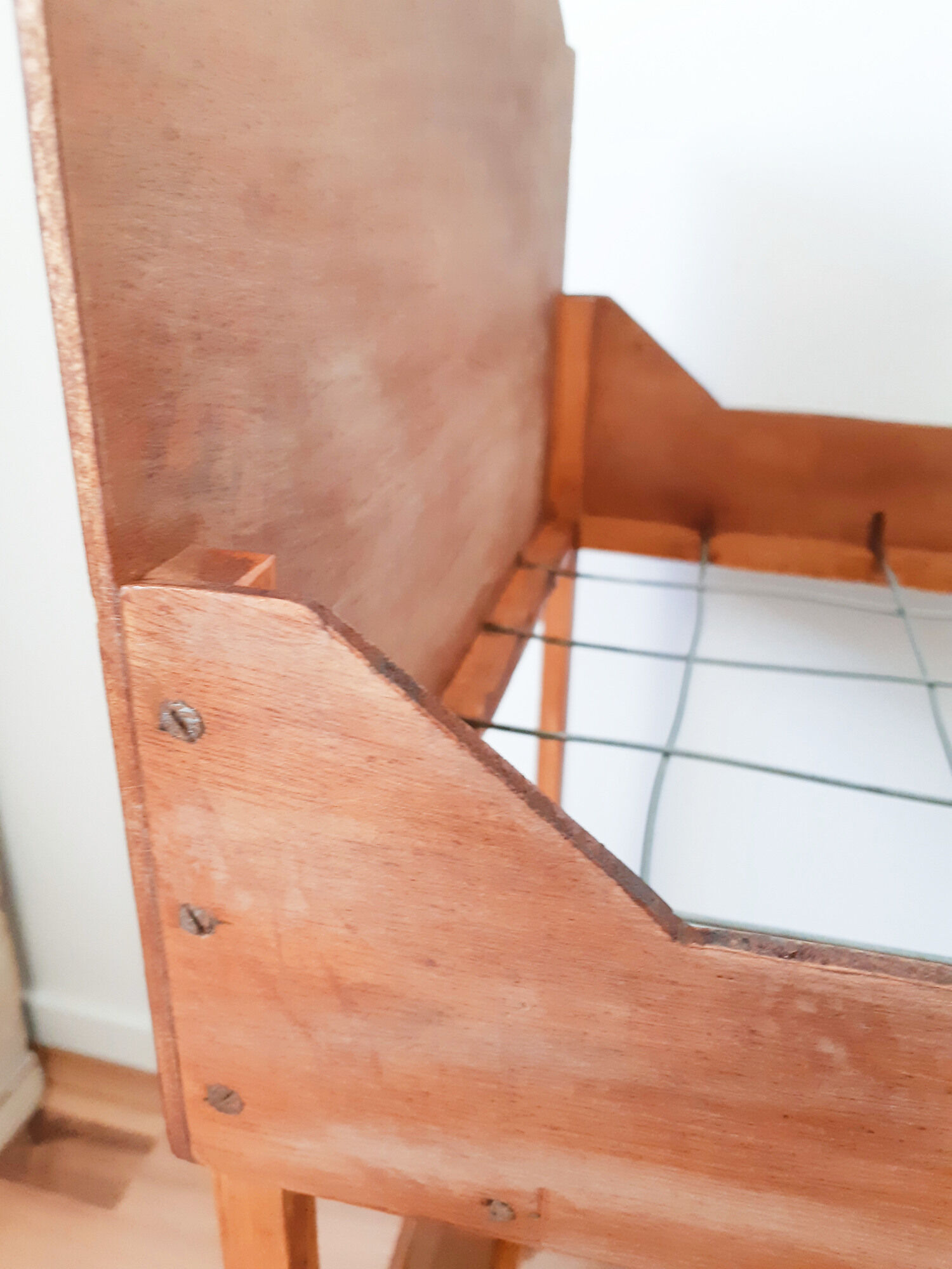 Bunk beds for dolls , wooden , handmade , vintage french , Liberty