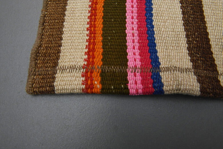 Vintage striped kilim hallway rug 60 x 182 cm