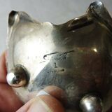 Ashtray, leaf shape, Alfredo Sciarrotta, Sterling