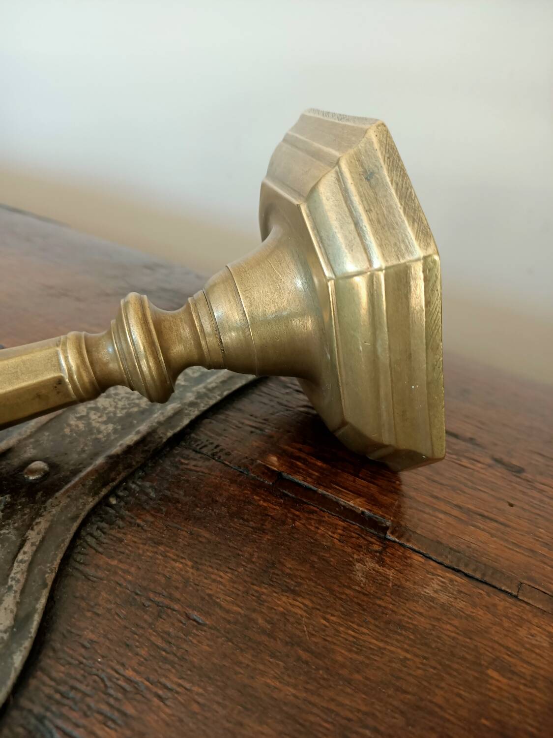 Antique bronze candlestick