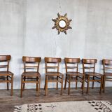 Parisian bistro chair troquet style Baumann, Fischel, Kohn, Lutherma in retro vintage beech wood