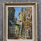 J. Baracco: oil on panel, rue du Sud de la France, circa 1940