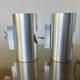 Pair of "oxar" brushed metal wall lights, space age, 1970