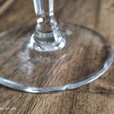 Set of 7 cut crystal wine glasses
