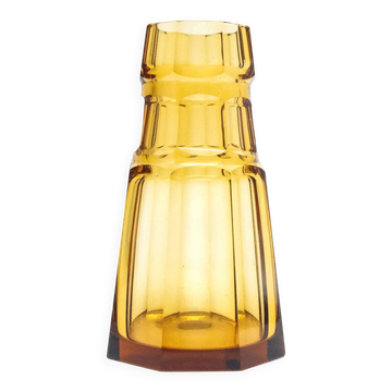 Art Deco vase, crystal, Moser, Czechoslovakia, 1930s