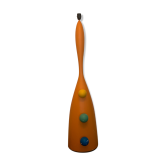 Floor lamp foot in colored wood, 1980