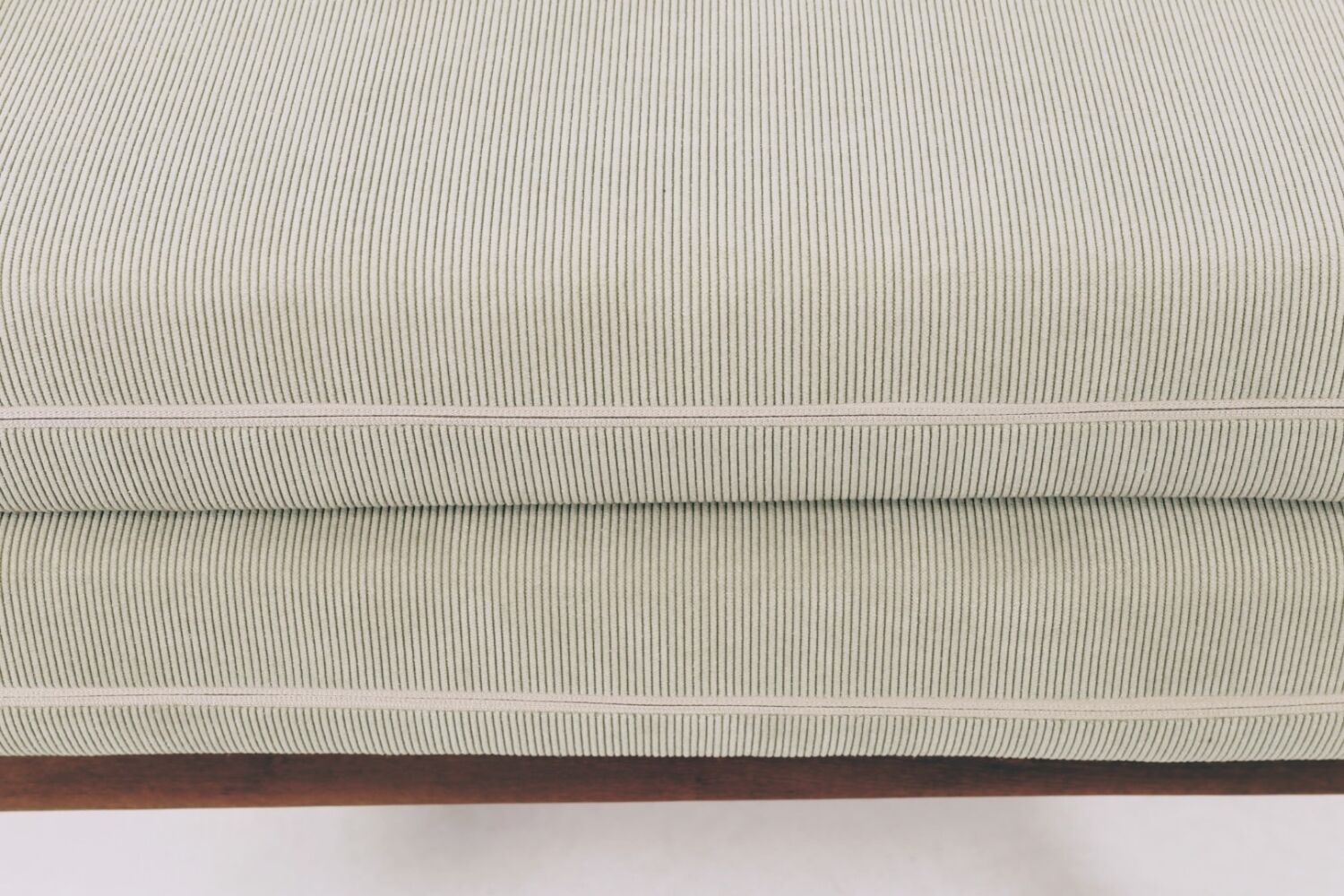 Mid-Century Armchair Corduroy Cushion Rustic Wood, 1980s