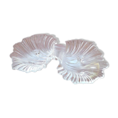 Coupe coquillage en verre transparent 1970