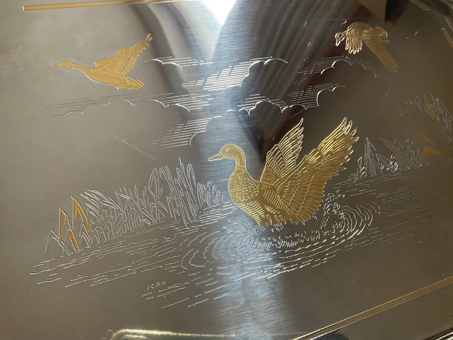 Giorinox Italy vintage tray duo