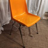 Orange plastic chair 1970