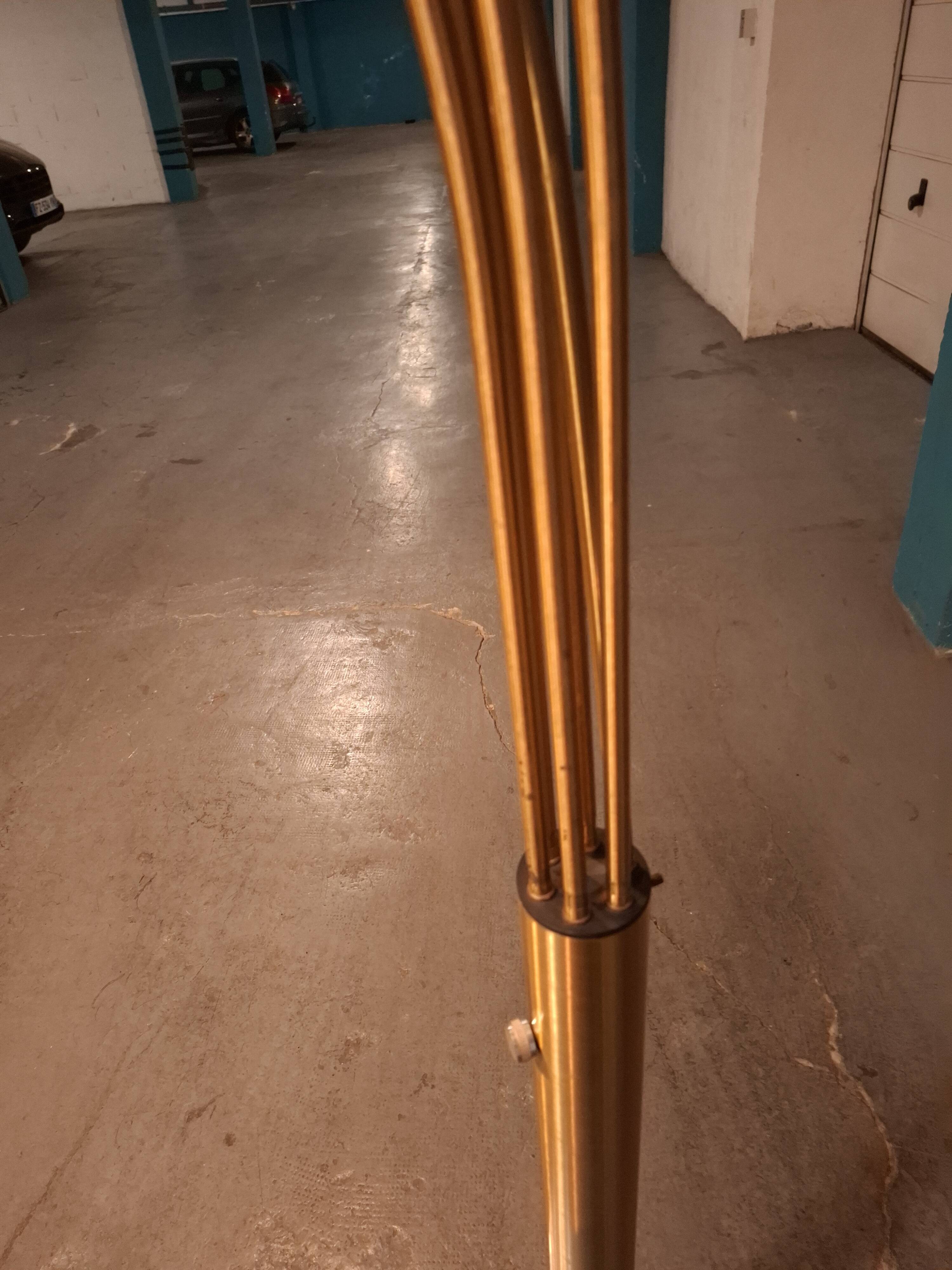 Arc floor lamp 6 branches 70's, italy