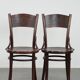 Set of four vintage wooden Cosmos bistro design chairs