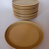 12 assiettes à dessert Sarreguemines "Chaumière"