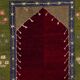 One-of-a-Kind Turkish Tulu Rug, Vintage Handknotted Prayer Rug. 100% Wool