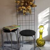 Black stackable stools