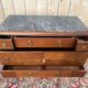 Art Deco walnut and black marble commode from the 1960s.