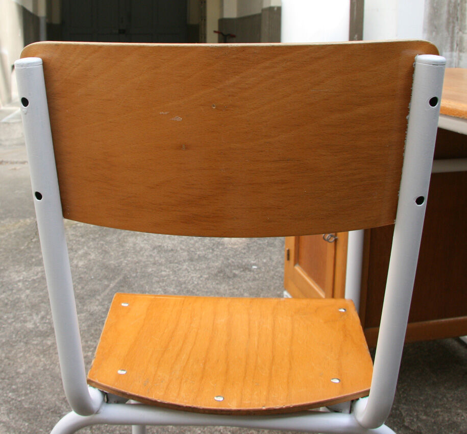School desk and chair