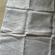 Set of six antique damask napkins with embroidered monogram.