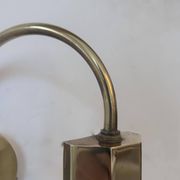 Pair of vintage adjustable wall lights, solid brass, France 1970