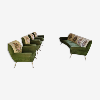 Sofa and its four armchairs Gigi radice