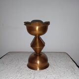 Candle holder pick copper candle brutalist folk art