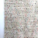 Moroccan Berber carpet Beni Ouarain ecru with colorful polka dots 2.47x1.55m