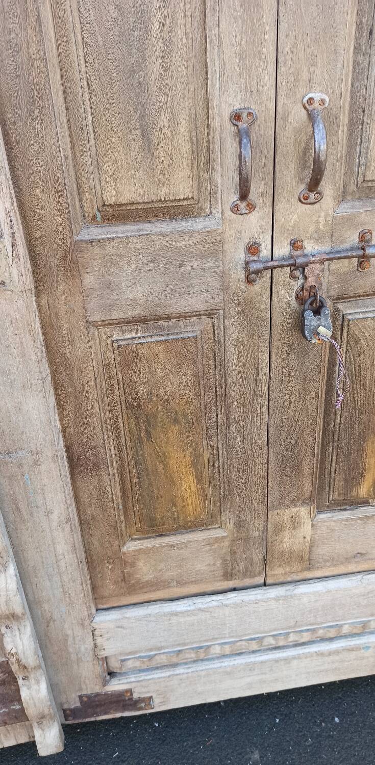 Large old double wooden door