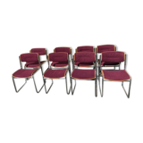 Lot of 8 chairs 80