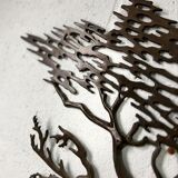 Vintage brass wall decoratio, tree