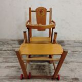 Transformable antique doll high chair