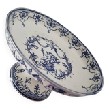 Plat compotier ancien moustiers jules vieillard bourdeux sur socle, fin 19è