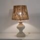 Lampe vintage en pierre et corde 1970