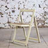 4 vintage folding cane chairs