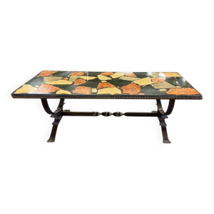 table basse vintage en - fonte