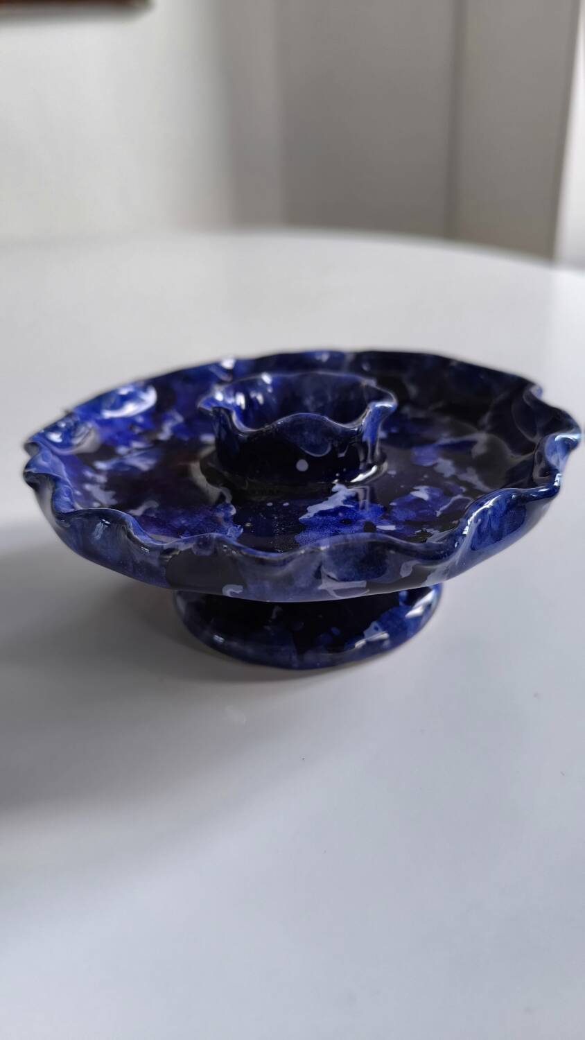 Morvan earthenware candle holder