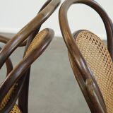 Very elegant, characterful, and graceful set of 4 Art Nouveau design bistro chairs