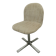 Swivel chair in chrome and clean, sturdy patterned fabric from the 1970s.