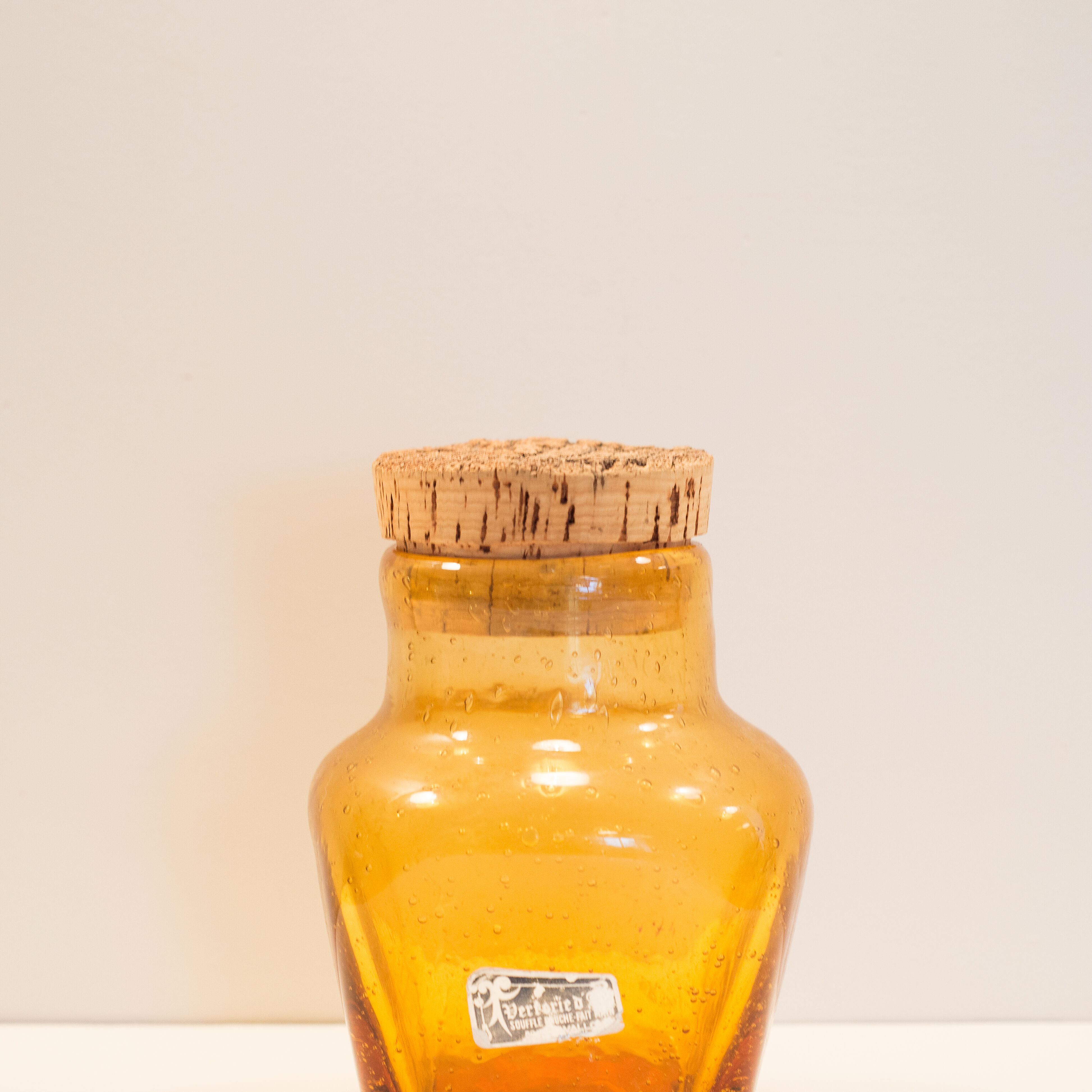 Avallon bubble blown glass jar