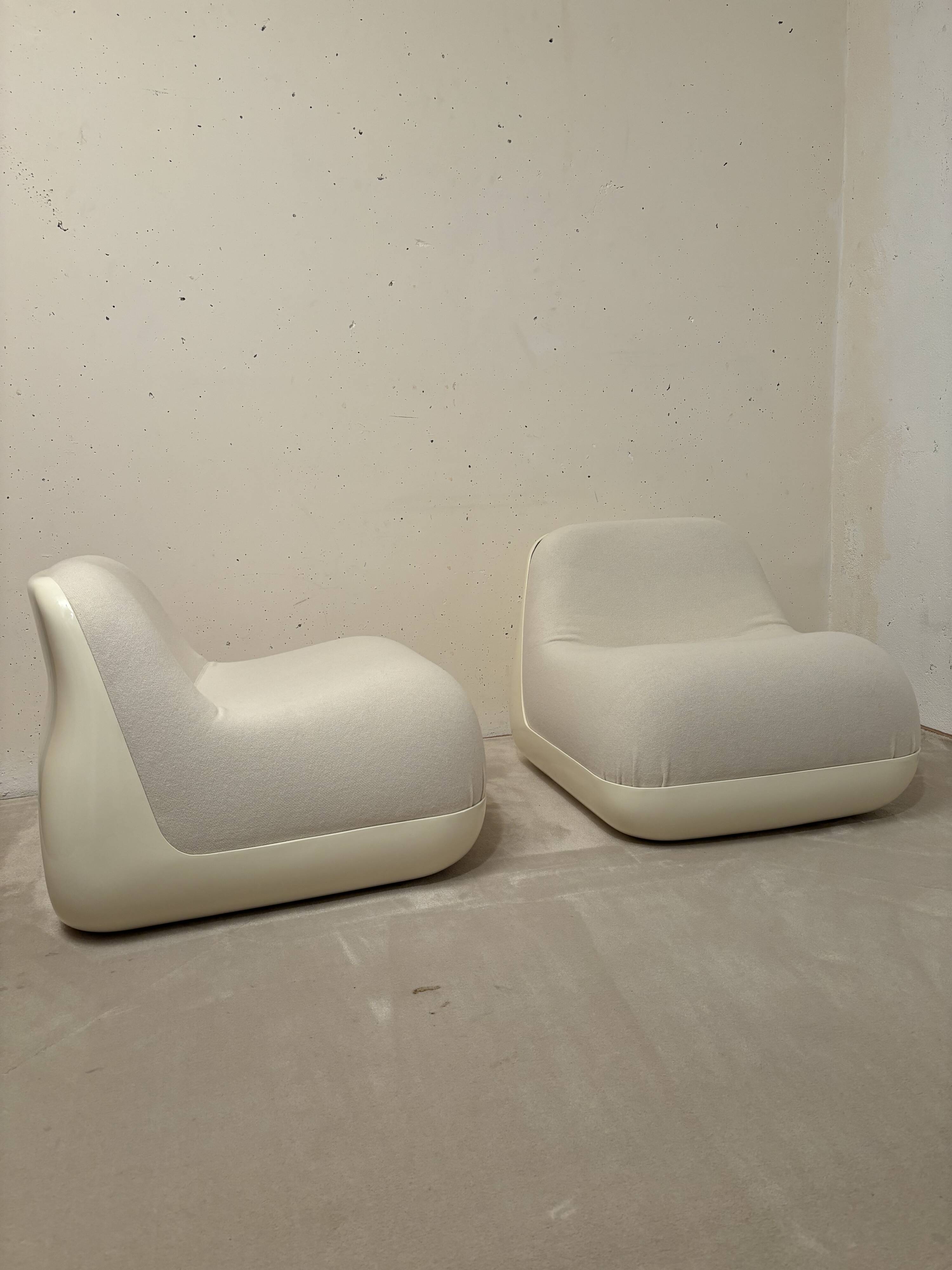 Pair of Jumbo armchairs, Alberto Rosselli, Saporiti 1970