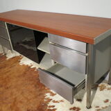 Vinco teak and metal sideboard
