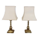 Lampes de chevet dorées, années 1970