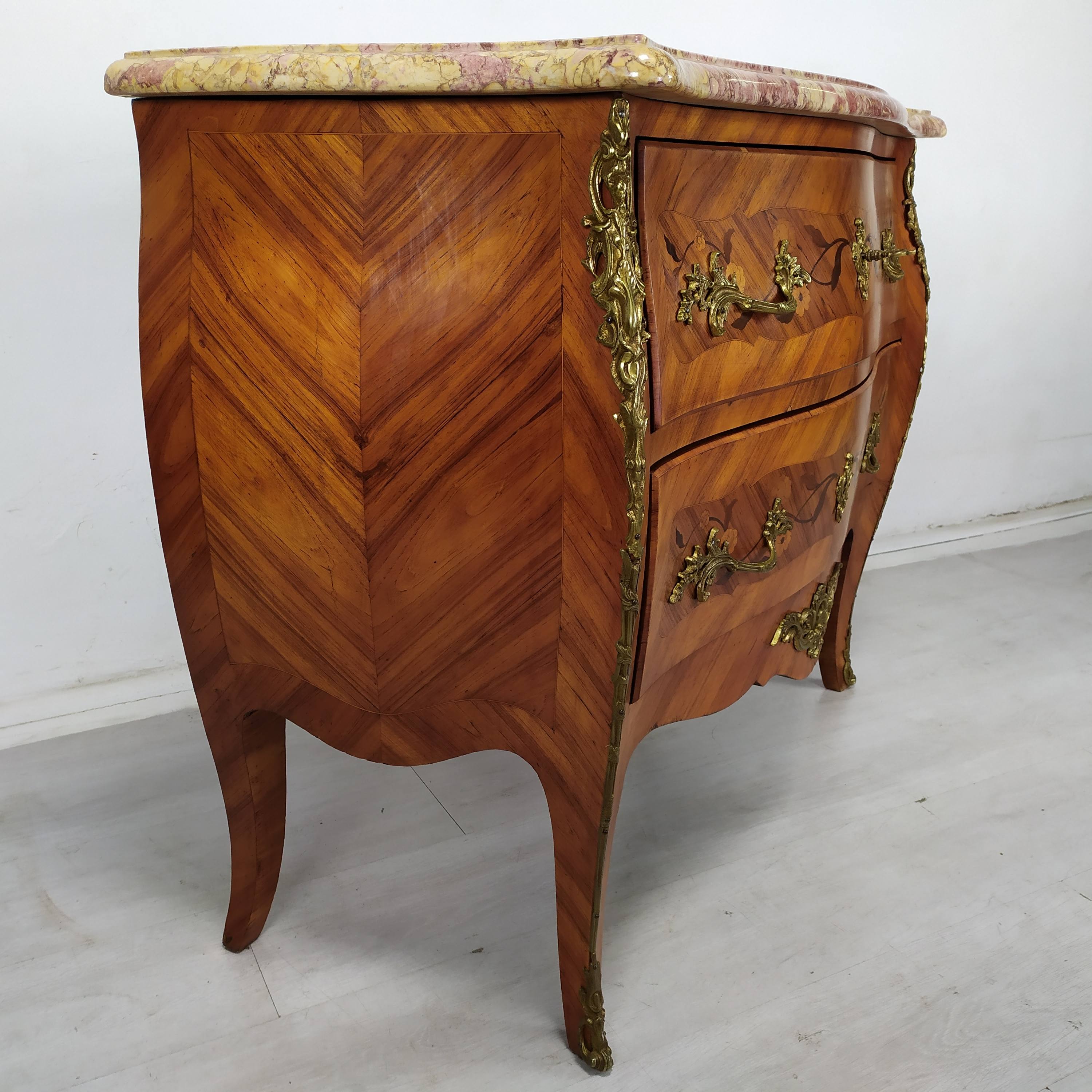 Curved chest of drawers louis XV