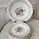 Dessert service cake dish and 10 dessert plates Digoin Sarreguemines Pamplona 50s