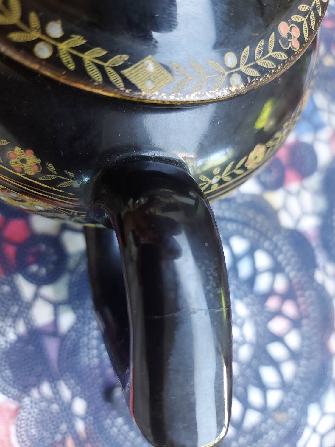 19th century teapot Sarreguemines