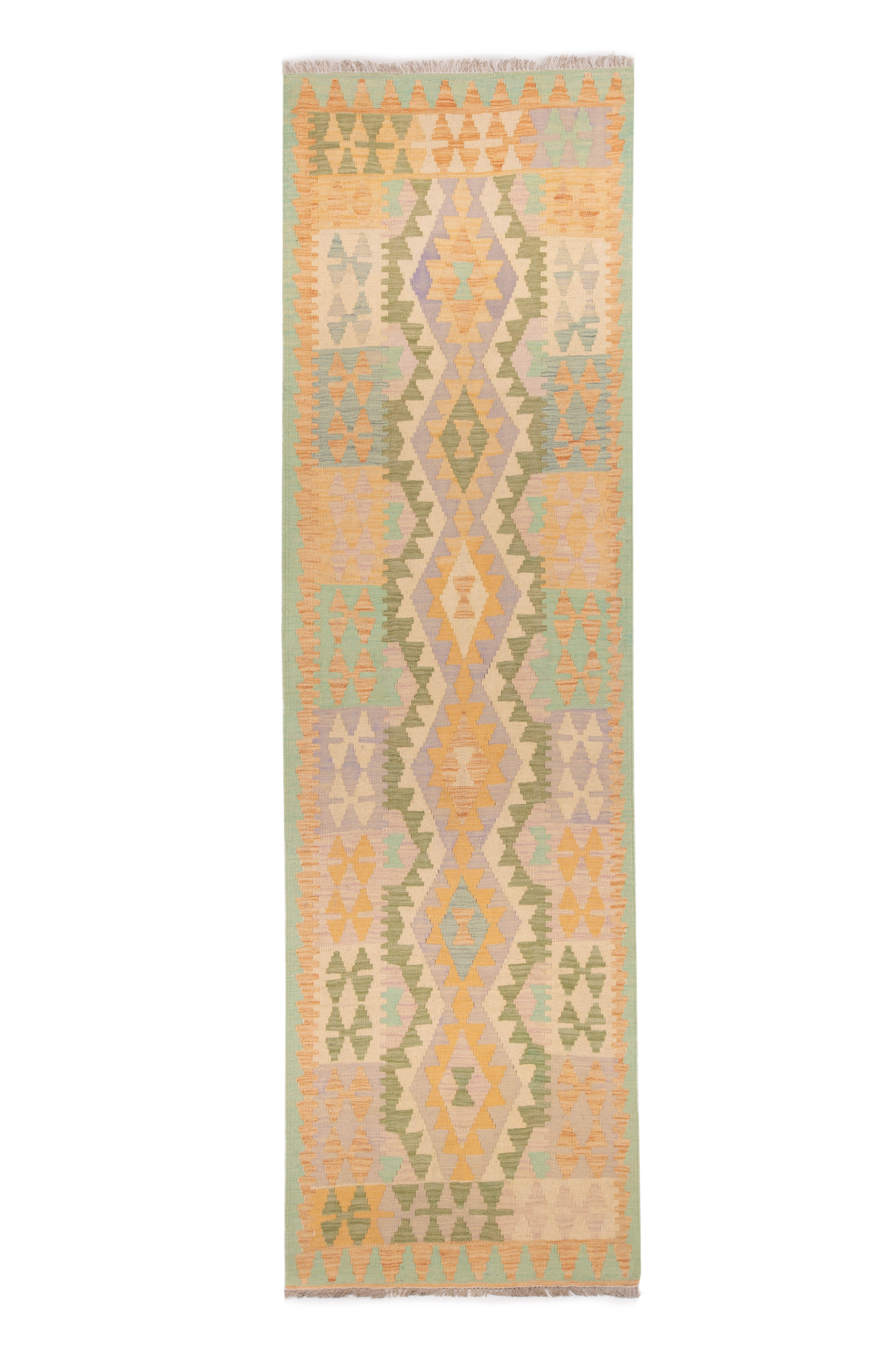Afghan Pashtun kilim corridor 294 x 82 cm