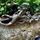 Large rock garden planter angel Art Nouveau